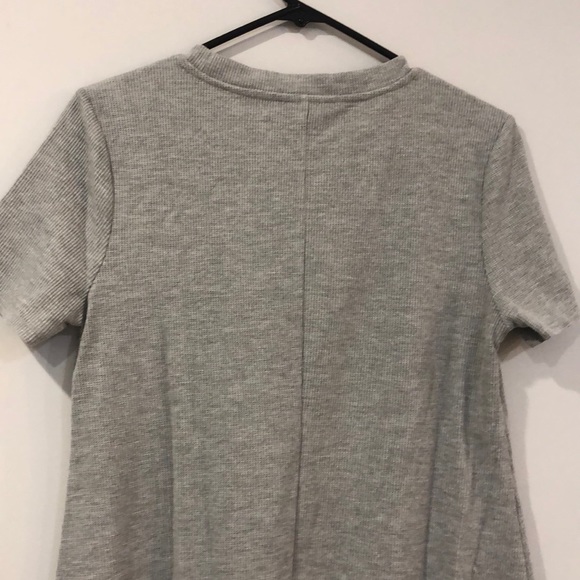 Grey Waffle T-shirt dress - Picture 4 of 4